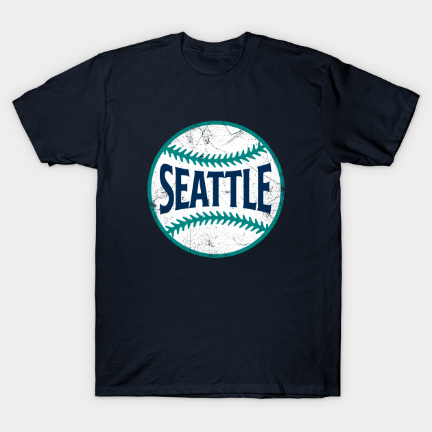 Seattle Retro Baseball Navy Seattle TShirt TeePublic